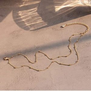 Layered beaded chain-14k Gold Anklet